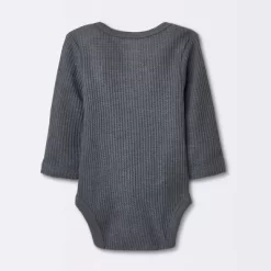 Cloud Island™ 15 Baby 3pk Waffle Long Sleeve Bodysuit - Cloud Island™ Orange