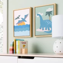 Cloud Island™ 33 2pk 11"x14" Dino Framed Wall Art - Cloud Island™